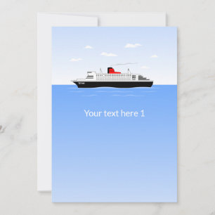 Sailing Cruise Ship Card