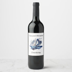Sailing Custom Wine Bottle Label