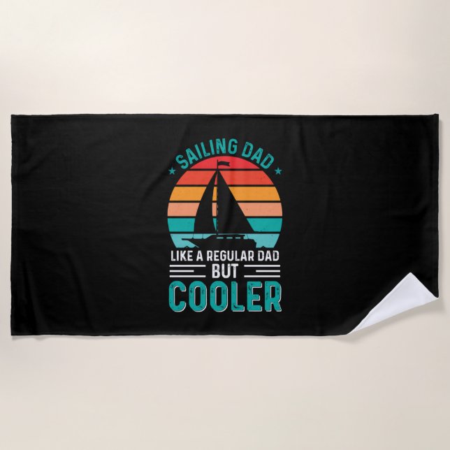 Sailing Dad Beach Towel (Front)