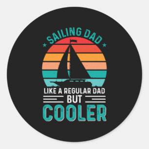 Sailing Dad Classic Round Sticker