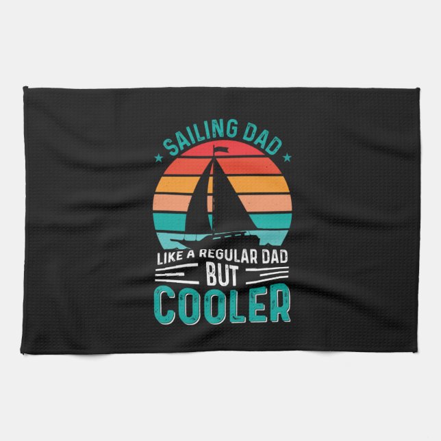 Sailing Dad Kitchen Towel (Horizontal)