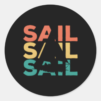 Sailing For Sailors Skippers Classic Round Sticker