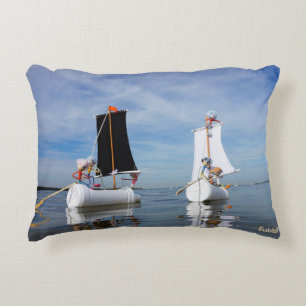 Sailing Fubby's that go on adventure. Accent Pillow