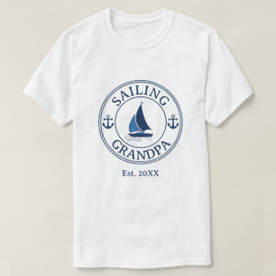 Sailing Grandpa Year Established  T-Shirt