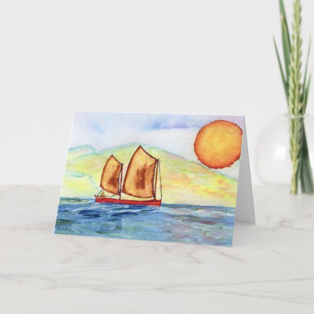 Sailing Greeting Card (Front)