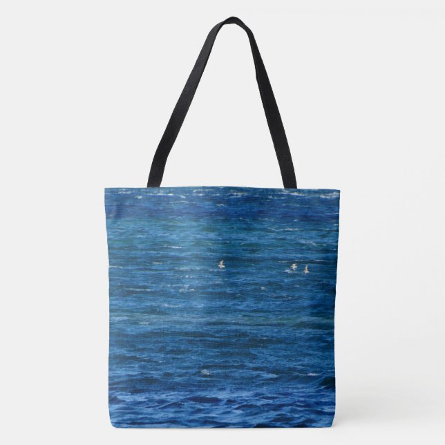 Sailing Gulls Over The Bay on a Tote Bag (Front)