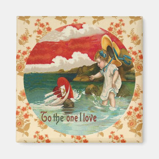 Sailing Heart Vintage Valentine Custom Magnet