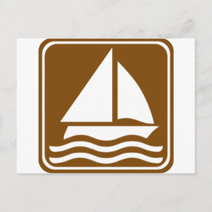 Sailing Highway Sign Postcard