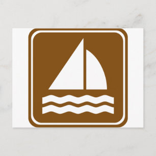 Sailing Highway Sign Postcard