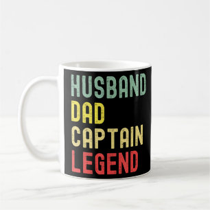 Sailing Husband Dad Captain Legend Vintage Retro Coffee Mug