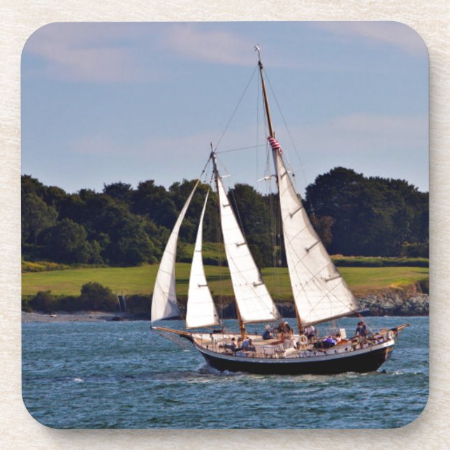 Sailing In Newport, Rhode Island, USA Coaster (Front)