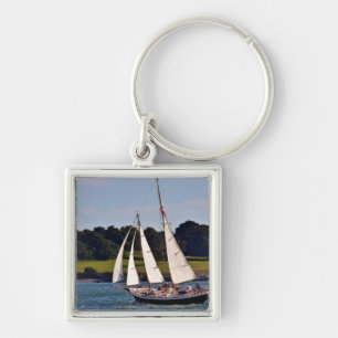Sailing In Newport, Rhode Island, USA Keychain