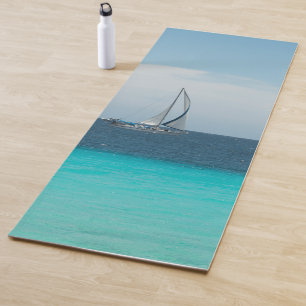 Sailing in the Caribbean Sea #1 #ocean #wall #art Yoga Mat