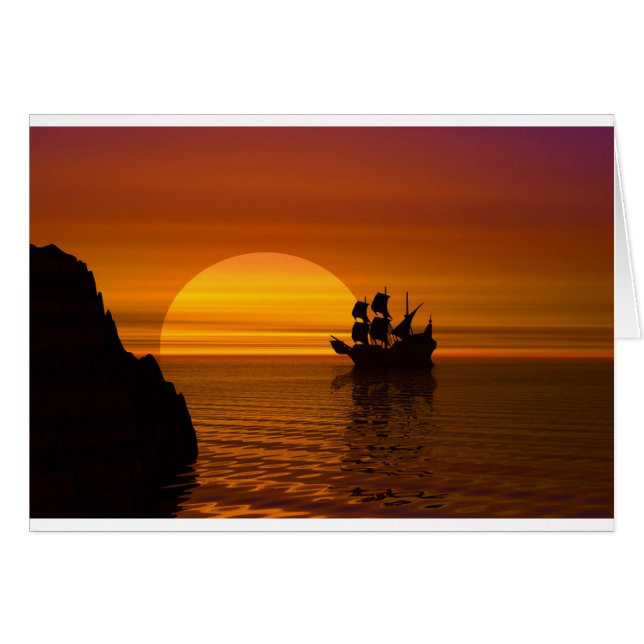 Sailing in the sunset (Front Horizontal)