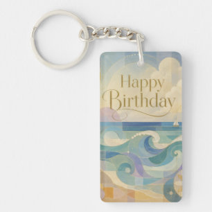 Sailing into a New Year Keychain