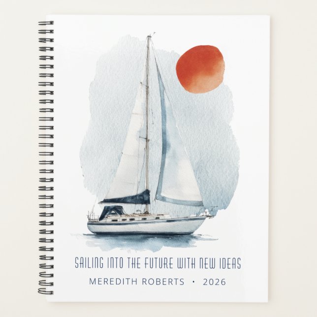 Sailing into the Future Personalized 2026 Planner (Front)