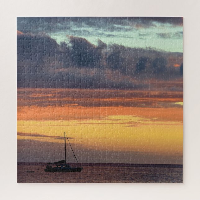 Sailing into the Hawaii Sunset - 20x20 - 676 pcs. Jigsaw Puzzle (Vertical)