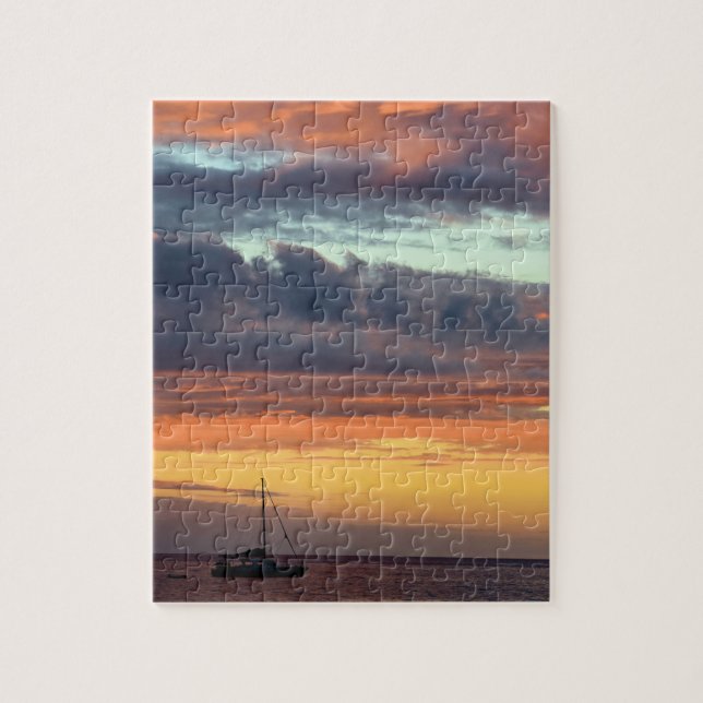 Sailing into the Hawaii Sunset - 8x10 - 110 pcs. Jigsaw Puzzle (Vertical)