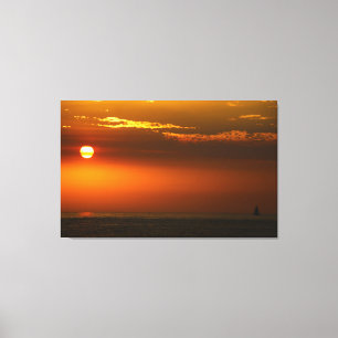 Sailing into the sun! canvas print