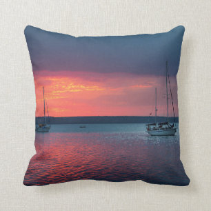 Sailing Into The Sunset   Cienfuego, Cuba Throw Pillow