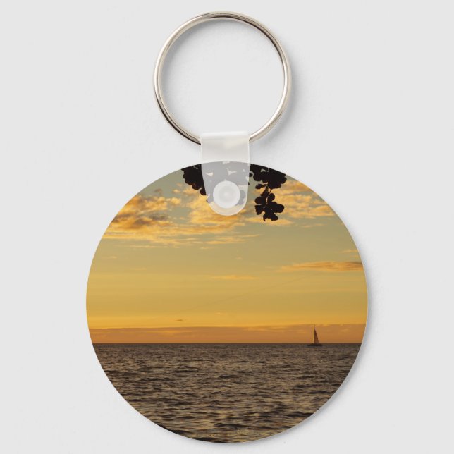 Sailing into the Sunset Keychain (Front)