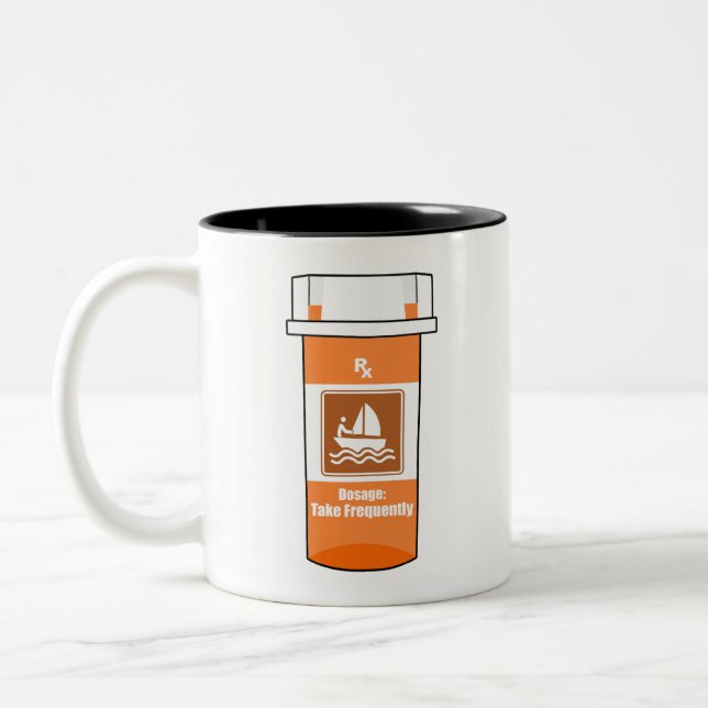 Sailing Is My Drug Two-Tone Coffee Mug (Left)
