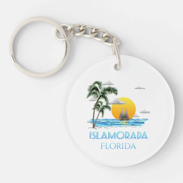 Sailing Islamorada Florida Keys Keychain (Front)