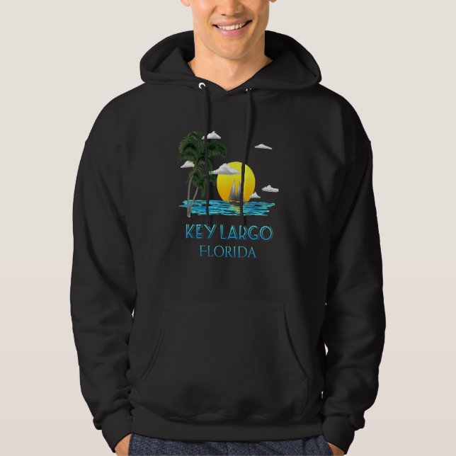 Sailing Key Largo Florida Keys Beach Sunset Hoodie (Front)