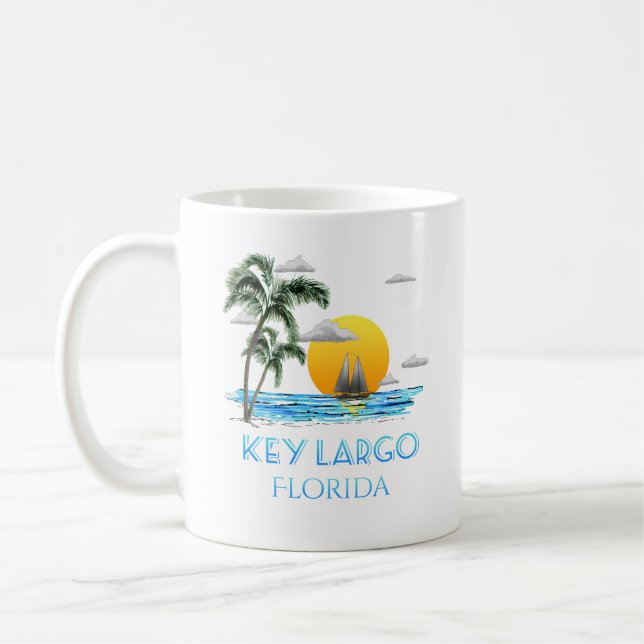 Sailing Key Largo Florida Keys Coffee Mug (Left)