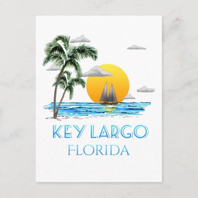 Sailing Key Largo Florida Keys Postcard (Front)