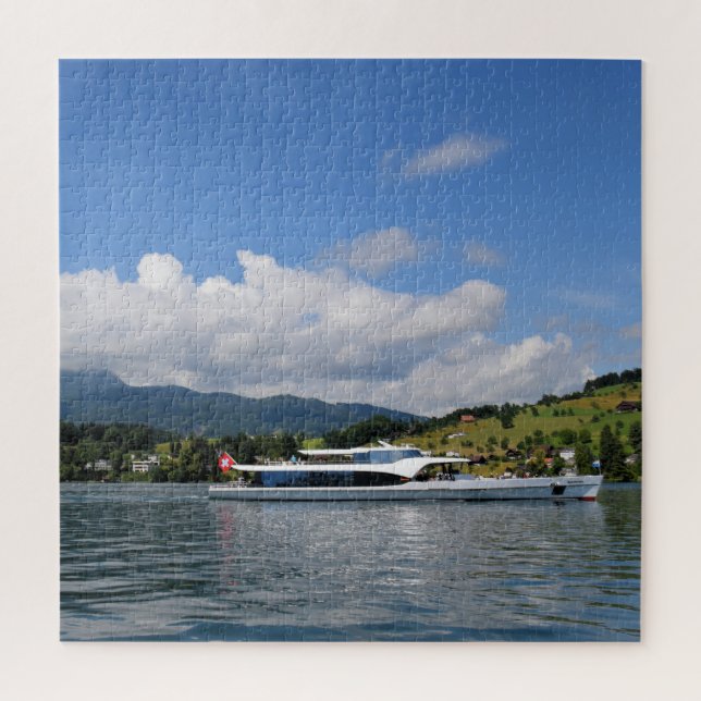 Sailing Lake Lucerne Switzerland - 20x20 - 676 pcs Jigsaw Puzzle (Vertical)