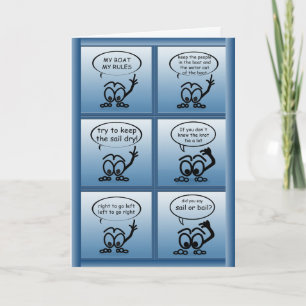 Sailing Lessons Funny Custom Greeting Card