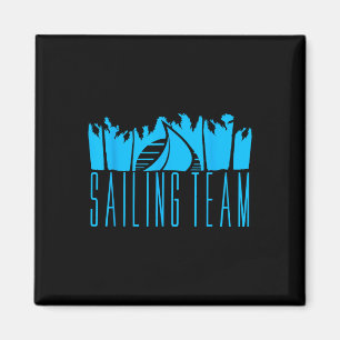 Sailing Logo Symbol Square Sailboat Ship Captain C Magnet