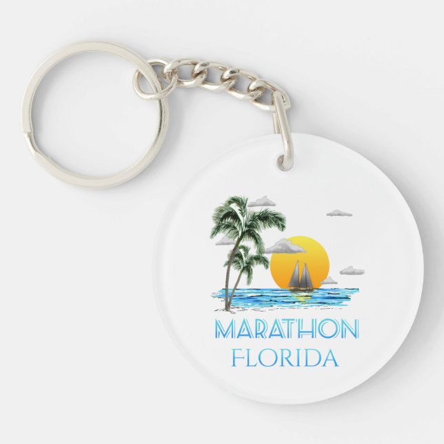 Sailing Marathon Florida Keychain (Front)