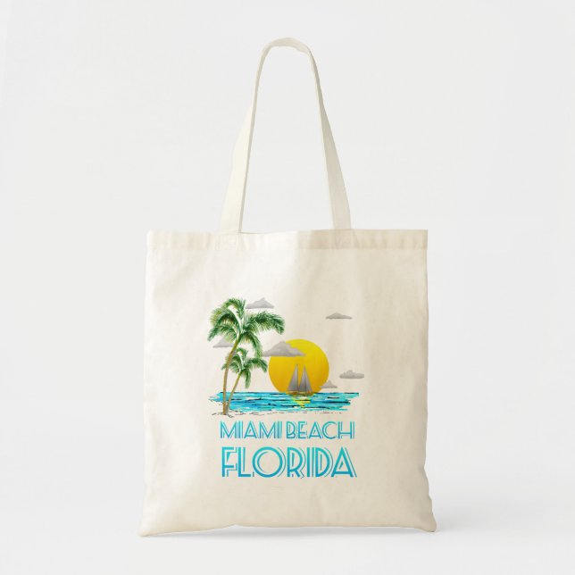Sailing Miami Beach Florida Tote Bag (Front)