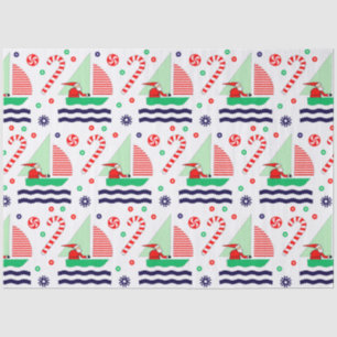 Sailing Nautical Christmas Holiday Gift Tissue Paper
