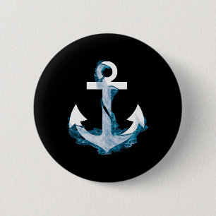 Sailing Navy Blue Water Nautical Sea Boating Marit 2 Inch Round Button
