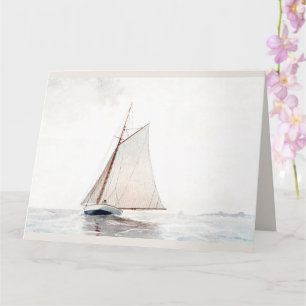 Sailing off Gloucester by Winslow Homer  Card