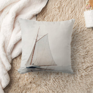 Sailing off Gloucester (ca.1880) by Winslow Homer Throw Pillow