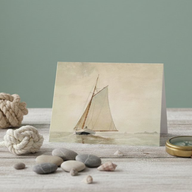Sailing off Gloucester Winslow Homer Note Card (Creator Uploaded)