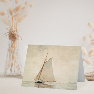 Sailing off Gloucester Winslow Homer Note Card