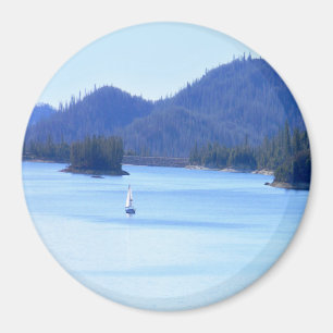 Sailing off in to the mountains... magnet