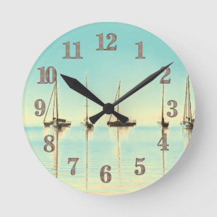 Sailing on a Sunny Day Wall Clock