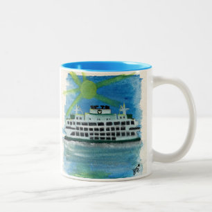 Sailing on Heavenly Seas Two-Tone Coffee Mug