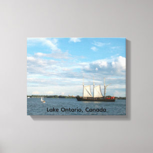 Sailing on Lake Ontario Stretched Canvas Print