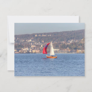 Sailing On Lake Zurich  Postcard