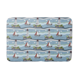 Sailing Pattern bath mats