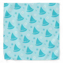 Sailing Pattern | Blue Summer Bandana