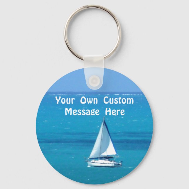 Sailing Personalized Keychain (Front)