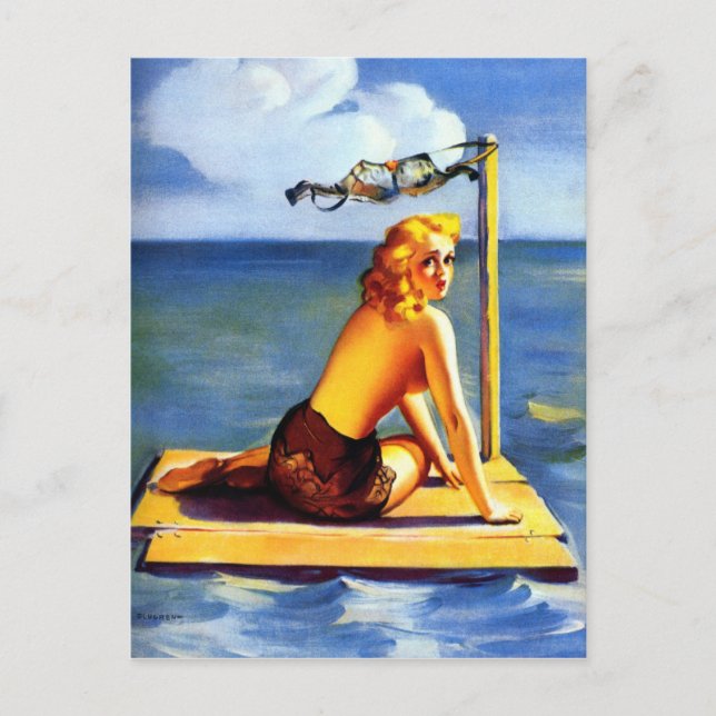 Sailing Pin Up Postcard (Front)
